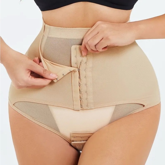 Mesh Shaping Thong Breathable F Buckle Tummy Control Panties Underwea Shapewear - Picture 2 of 6